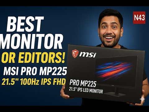 This Monitor Changed My Workflow! 😱 | MSI PRO MP225 Review (Best for Editing & Creative Work)