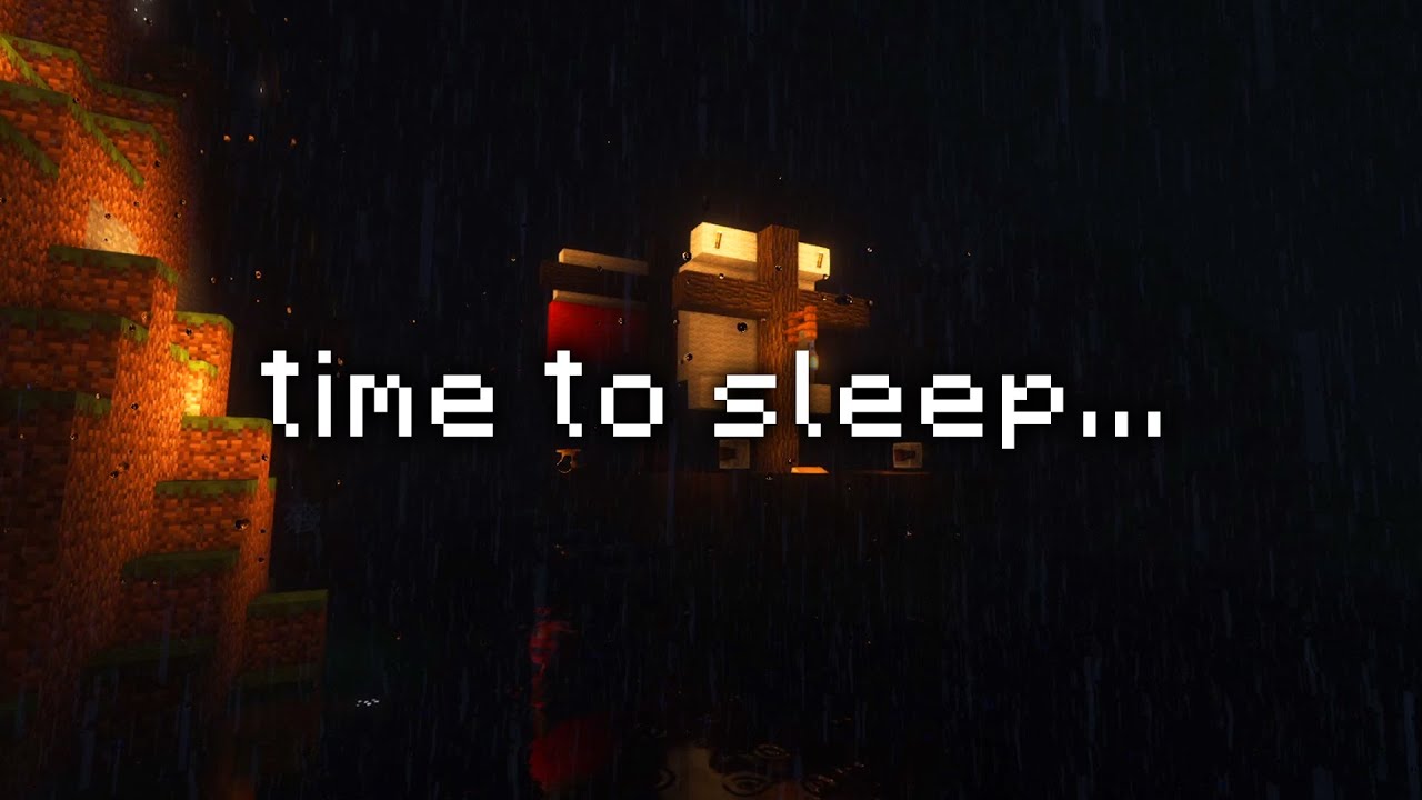 it's time to sleep... (minecraft relaxing music & rain) - YouTube