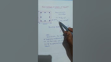 PERCENTAGE OF STEEL IN COLUMN #viral #trending #shorts #civil #column #tmt #reinforcement