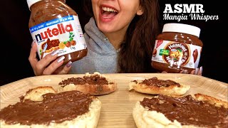ASMR | EATING NUTELLA VS KRAFT HAZELNUT CHOCOLATE SPREAD! MUKBANG (WHISPER) | MANGIA WHISPERS 먹방