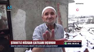 Şi̇ddetli̇ Rüzgar Çatilari Uçurdu