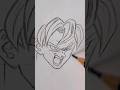 Drawing Goku Blue Oozaru #shorts #drawing #satisfying