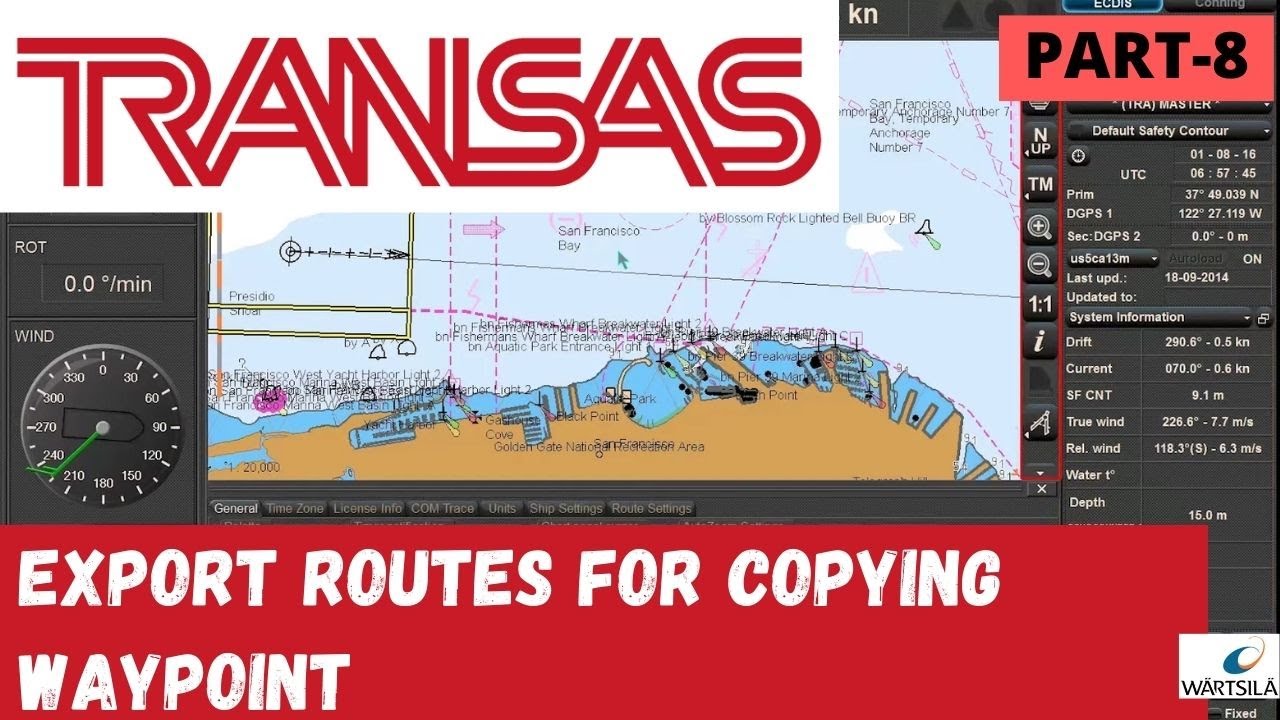 Transas (часть 8) — Как экспортировать маршруты и пользовательскую карту
