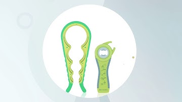 Jar Opener, 5 in 1 Multi Function Bottle Opener Kit with Silicone Handle (CAD1386)