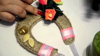 Подкова своими руками/Просто и оригинально/Канзаши /DIY видео Подкова на счастье своими руками