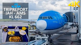 ✈ [4K] TRIPREPORT | KLM | Airbus A330-300 | Houston GeorgeBush airport - Amsterdam | Economy comfort