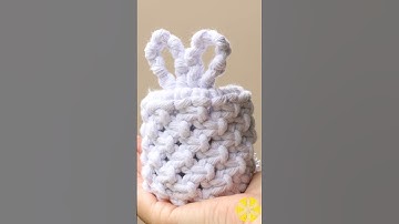 🐰Cesto Coelho de Macramê!Tutorial no Canal!#macrame #pascoa #macrametutorial #macramecreation