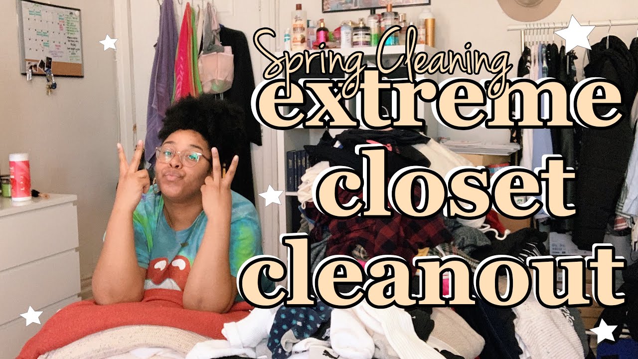 EXTREME CLOSET CLEANOUT 2020 | spring cleaning clean with me in ...