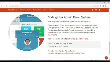 #CodeIgniter Admin Panel with User Roles and Permissions