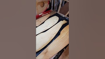 Building of Phi^Phi2: ethanol evaporation from rudder plywood surface. #boatbuilding #setka #rudder