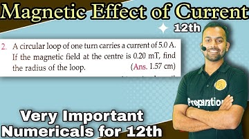 Pfp-2 Magnetic Effect of electric Current/a circular loop of one turn carries a current of 5.0 A if