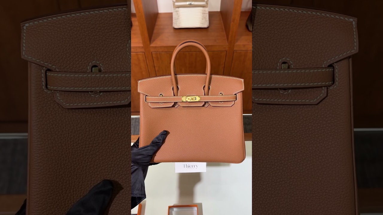 버킨 25 토고 골드 금장