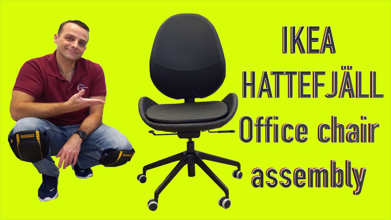 HATTEFJÄLL office chair with armrests, Smidig black/black - IKEA