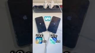 iOS 16.7.12 vs iOS 26.0.1 Power on test, iPhone 8 vs iPhone11 pro #ios26 #iphone #ios16  #apple