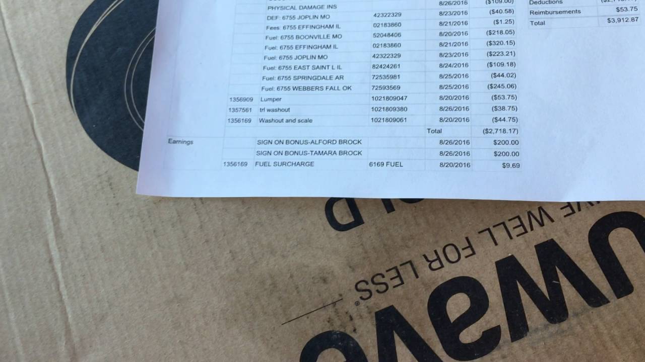 LTI Trucking Example Company Pay vs Owner Operator Pay - YouTube