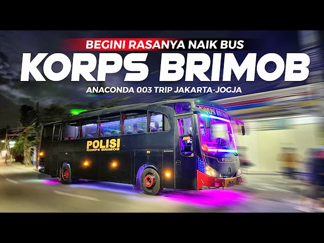 [ PIKNIK UNIK NAIK BUS BRIMOB ! ] TRIP GAK BIASA NAIK ANACONDA 03 KE JOGJA ! class=