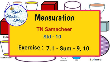 Mensuration |10th Maths |TN Samacheer|Rani