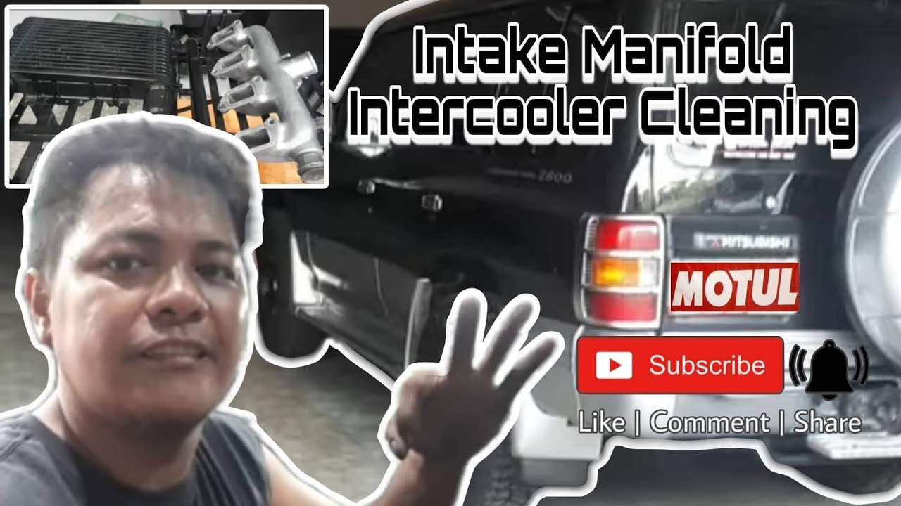 Mitsubishi Pajero intake manifold intercooler cleaning. - YouTube