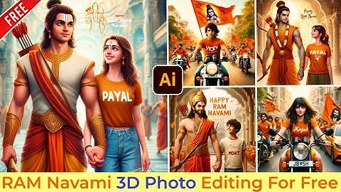 Ram Navami 3D Photo Editing for free || Create 3d image with Lord Rama || Bing image creator #bing