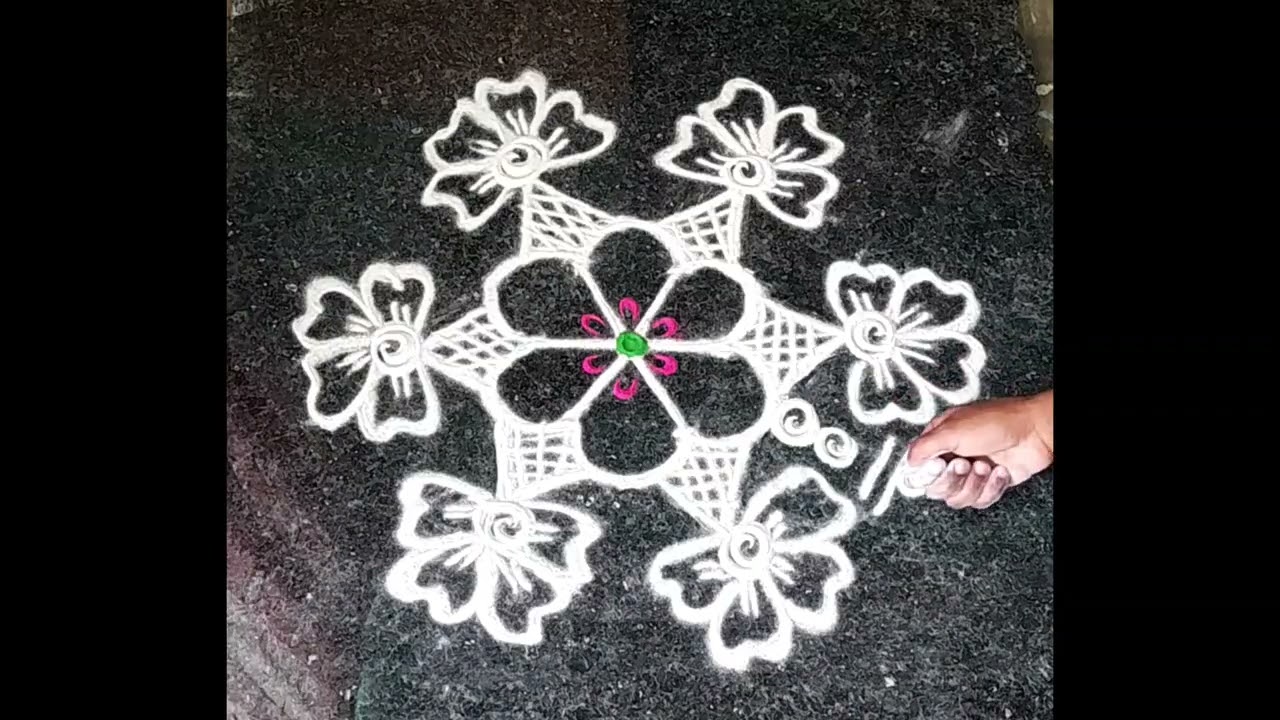 Daily rangoli muggulu 🌺 #kolam #rangoli #muggulu #trendingshorts #shorts #newtrend #shortsfeed 