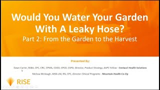 RISE Webinar: Would You Water Your Garden With A Leaky Hose?