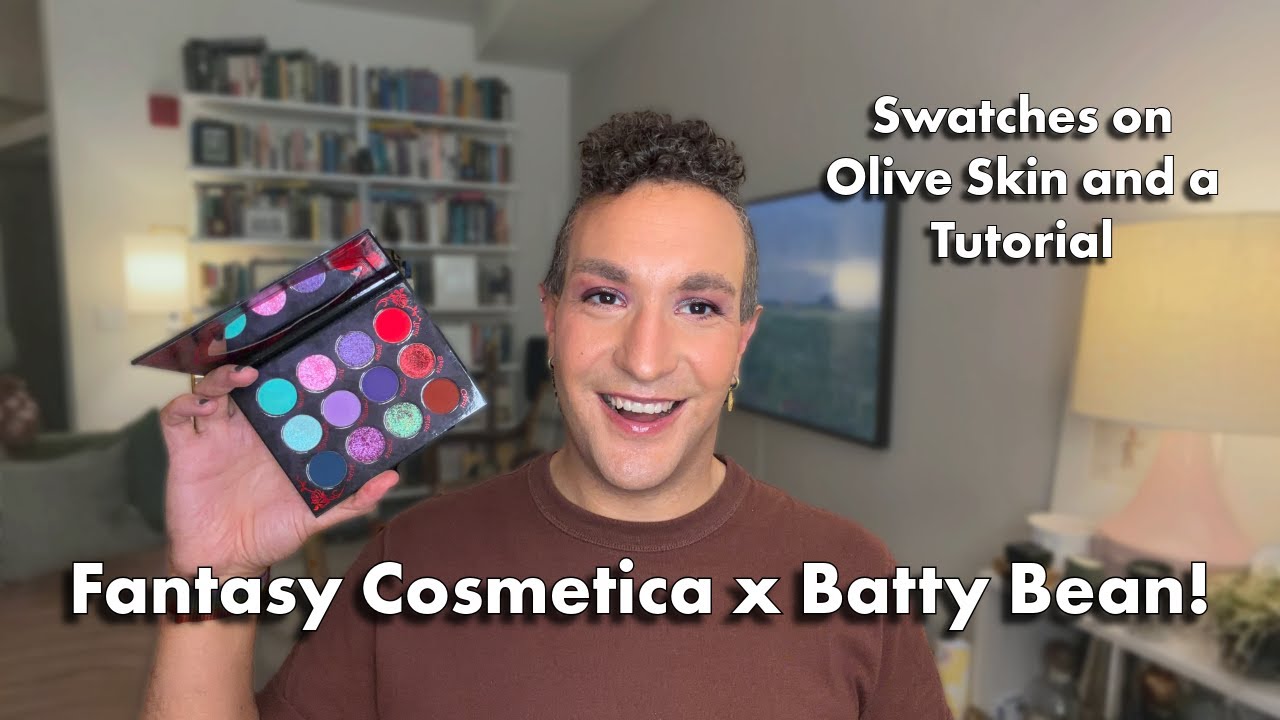 Палетка теней Fantasy Cosmetica x @battybean The Witch's Familiar! | Свотчи на оливковой коже и м...