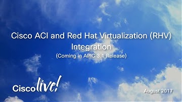 Cisco ACI and Red Hat Virtualization (RHV) Integration
