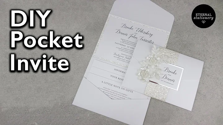 Elegant Pocketfold Invitation with belly band | DIY Wedding Invitations, Eternal Stationery
