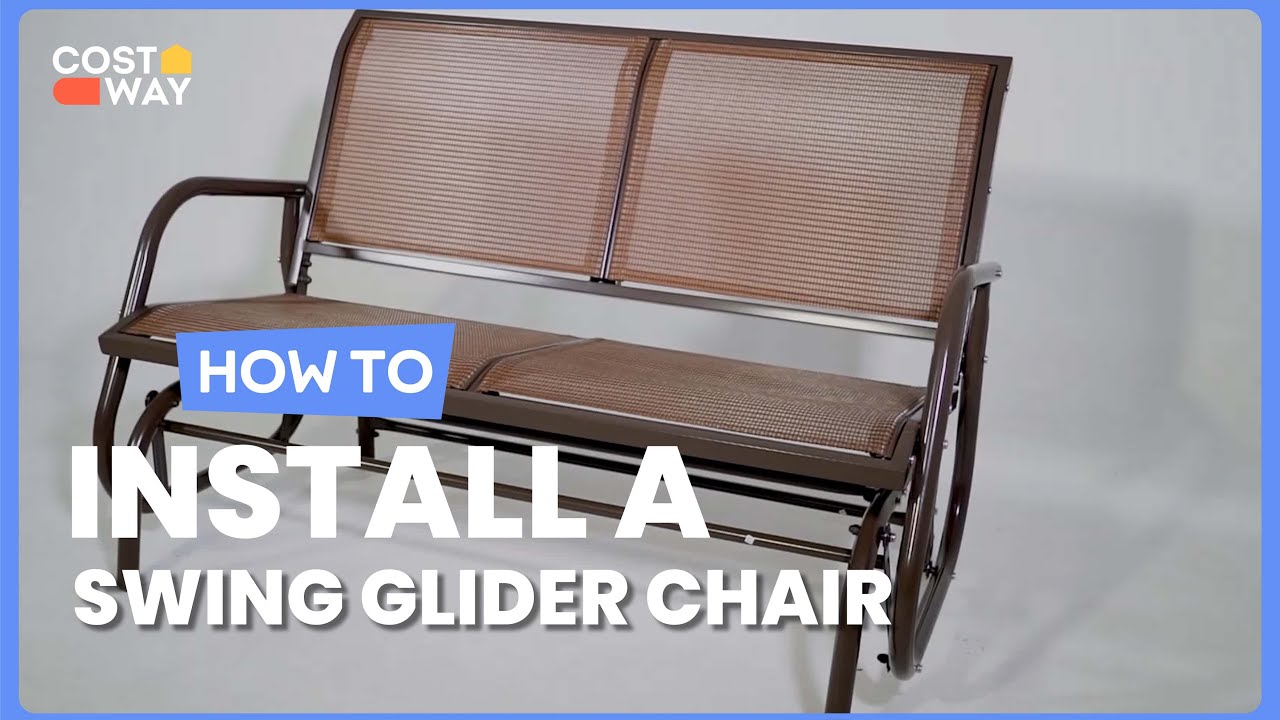 Glider Rocker Swing How to Install the Swing Glider Chair 48 Inch Loveseat Rocker Lounge ...