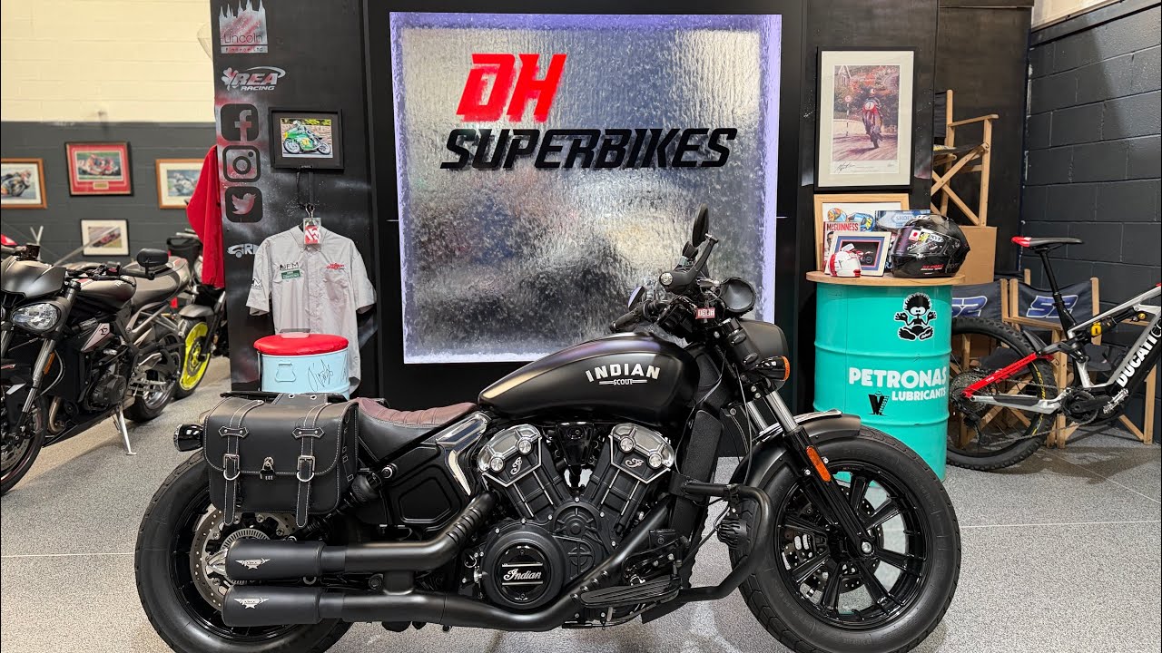 2024 Indian Scout Bobber 1200 Shotgun Pipes 4K MILES 1 Owner PX  SWAP SAT NAV @dhsuperbikes 