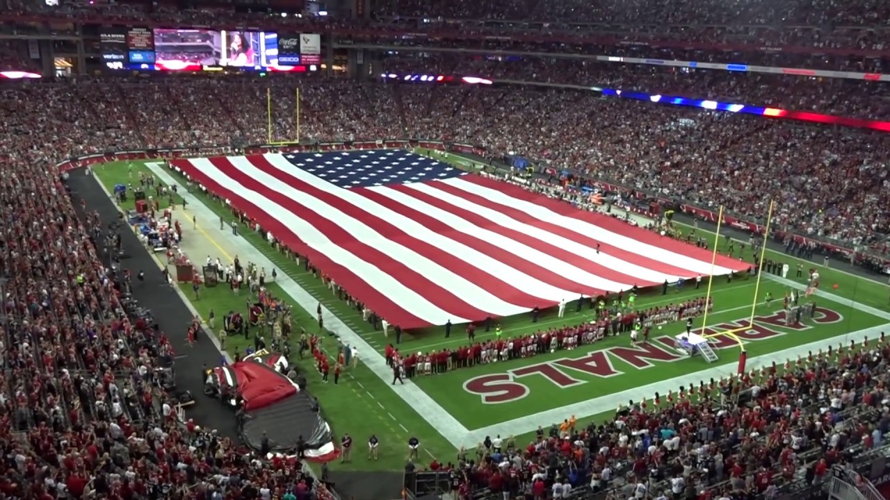 Star Spangled Banner Cowboys at Cardinals stadium Sept 25 2017 YouTube