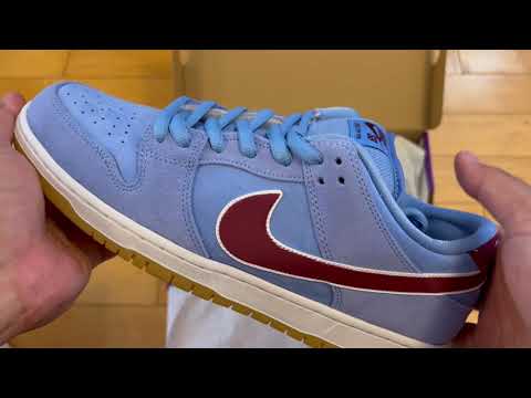 UNBOXING Phillies Nike SB Dunk Low in Blue & Maroon - Best
