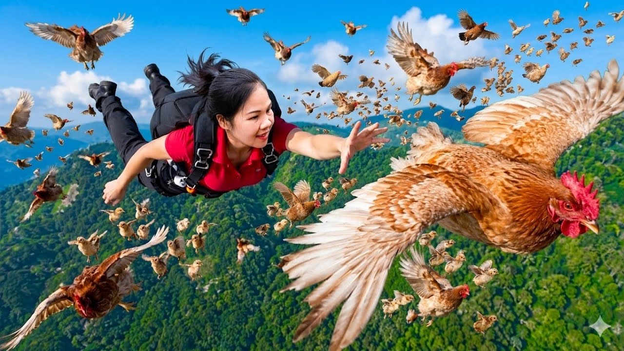 [TIMELAPSE] -- Harvest Flying Chicken in the Sky & Go To Market Sell ...