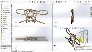 Knot model in SolidWorks Модель вузла