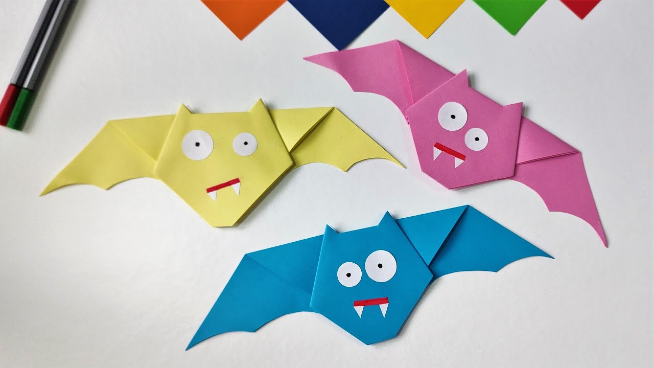 Papierový Netopier 2 , skladačka, zábava pre deti,výrobky z papiera