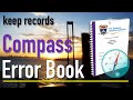 Compass Error Book, keep records.