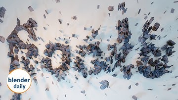 Text rocks: seamless breaking | Blender Geonodes Daily, tip 90