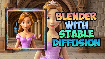 Blender with Stable Diffusion XL Tutorial - 3D cartoon princess