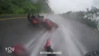 Thalli pogathey status . Rider savings his girlfriend form crash. couples bike crashed 😍😍😍😍🔥🔥