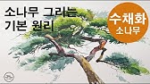 나무 수채화 그림 그리기:) 단풍나무 그리기♡ 수채화기법 물똥Tree Watercolor - Youtube