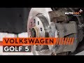 How to change a front brake discs on VW GOLF 5 TUTORIAL | AUTODOC