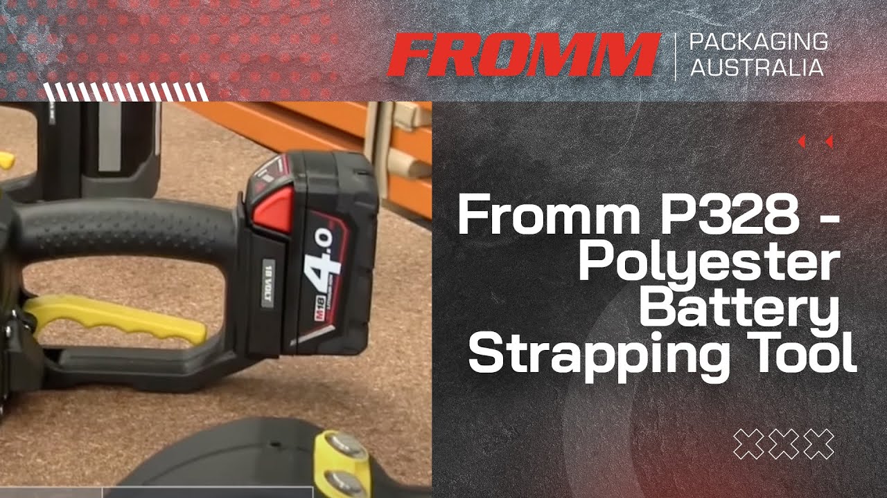 FROMM P328 BATTERY POWERED PLASTIC STRAPPING TOOL 1/2x025