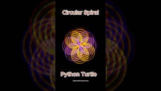 Circular Spiral Graphics using Python Turtle 🤩😱#python #viralvideo #viral #graphicdesign #instagram