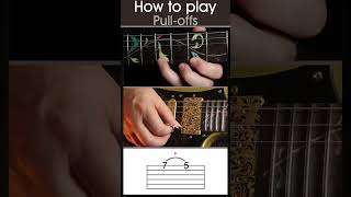 How to play a pull-off on guitar, guitar pull-offs #guitarlesson  #guitar #guitartechnique