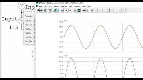 Halfwave Rectifier Simulation using PSIM software