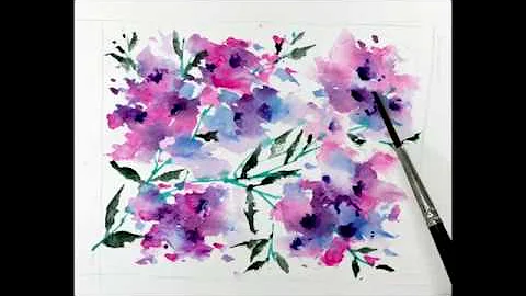 LooseWatercolours.com Beginners 'Simple Pink & Blue' with Andrew Geeson