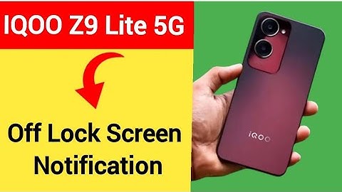 IQOO Z9 Lite 5G me lock screen notification kaise band kare, how to Off lock screen notification