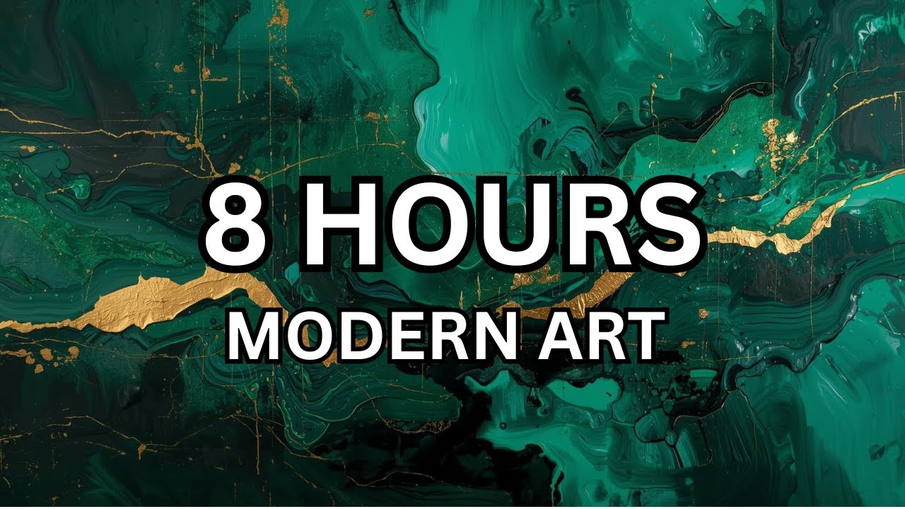 Emerald & Gold Abstract Art – 8 Hours of Ambient TV Art | Estate Haus