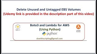 Delete unused untagged EBS Volumes | AWS Automation on Udemy