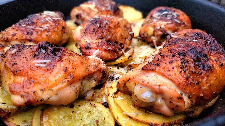 Easy Cast Iron Chicken and Potatoes on the Yoder W...